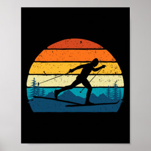 Retro-Vintage-Skilanglauf - Wintersport Poster