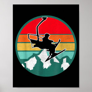 Retro-Vintage-Skisport Schnee  Poster