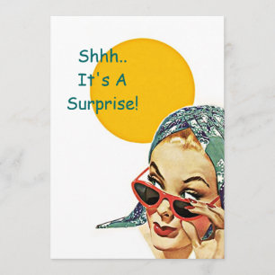 Retro Vintage Sonnenschein-Überraschungs-Party Einladung