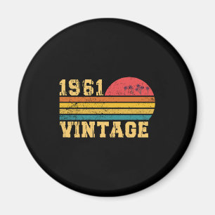 Retro Vintage Sonnenuntergang 1961 Geburtstag Magnet