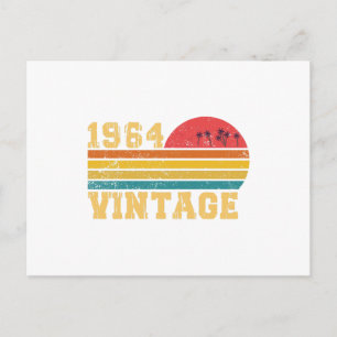 Retro Vintage Sonnenuntergang 1964 Geburtstag Postkarte