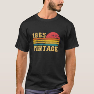 Retro Vintage Sonnenuntergang 1965 Geburtstag T-Shirt