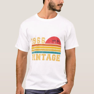 Retro Vintage Sonnenuntergang 1966 Geburtstag T-Shirt