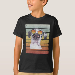 Retro Vintage Sonnenuntergang Deutsche Dogge Mama  T-Shirt