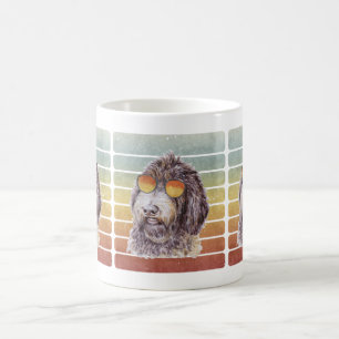Retro Vintage Sonnenuntergang Newfypoo Mama Papa Kaffeetasse