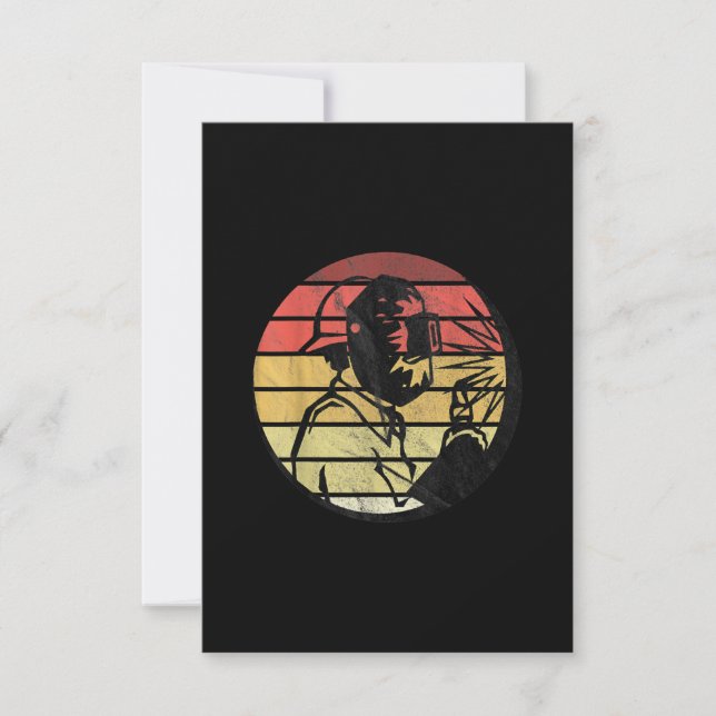Retro Vintage Sonnenuntergang Schweissgeschenke Si Dankeskarte (Vorderseite)