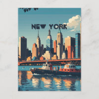 Retro-Vintage-Sonnenuntergang über Manhattan