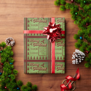 Retro Vintage Stillogos oder Foto Weihnachten Geschenkpapier