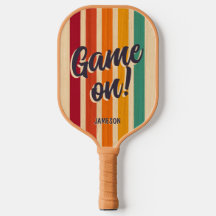 Retro Vintage Stripes Custom Name Fun Game on!