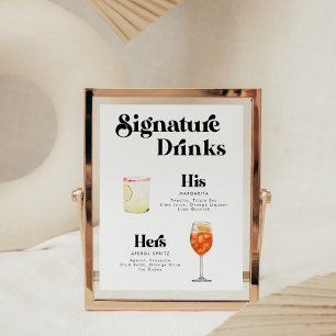 Retro Vintage Style Signature-Drinks Poster