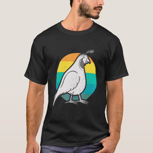 Retro Vintage Sunest Quail Whisperer T-Shirt (Vorderseite)