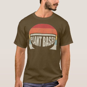 Retro-Vintage-T-Shirt für Vegetarier auf pflanzlic T-Shirt