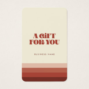 Retro Vintage Terracotta-Geschenkgutschein