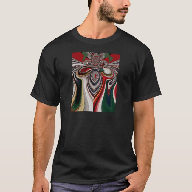 Retro Vintage Textur Abstrakte Kunst drucken T-Shirt (Vorderseite)