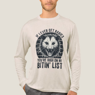 Retro Vintage Tollwut Waschbär Sarkastischer Humor Tri-Blend Shirt