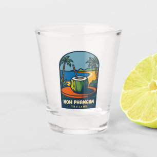 Retro Vintage Travel Koh Phangan Island Thailand Schnapsglas