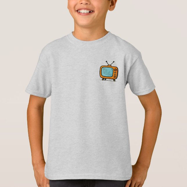 Retro Vintage TV Doodle Aesthetic Tee (Vorderseite)