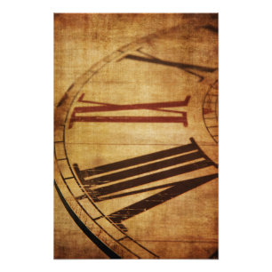 Retro-Vintage-Uhr Fotodruck