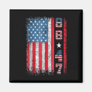 Retro Vintage US-Flagge 86 47 Anti Trump Magnet