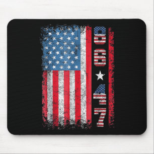 Retro Vintage US-Flagge 86 47 Anti Trump Mousepad