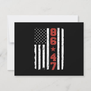 Retro Vintage USA-Flagge 86 47 Anti Trump Einladung