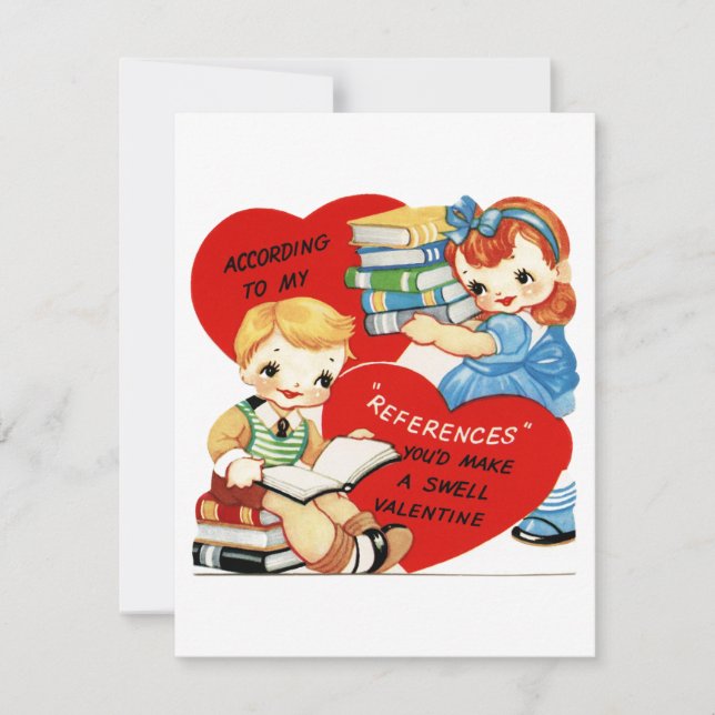 Retro Vintage Valentinkarte Feiertagskarte (Vorderseite)