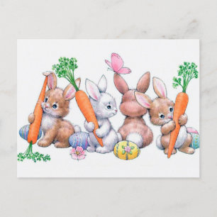 Retro-Vintage-Valentinstag-Osterhasen-Feiertag Feiertagspostkarte