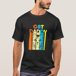 Retro Vintage Väterchen Katze Vatertag T-Shirt