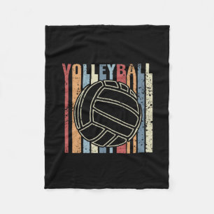 Retro Vintage Volleyball Fleecedecke