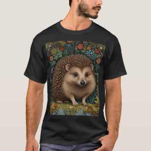 Retro Vintage Wälder Igel Wälder botanischen T-Shirt