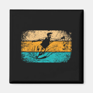 Retro Vintage Wasserski Magnet