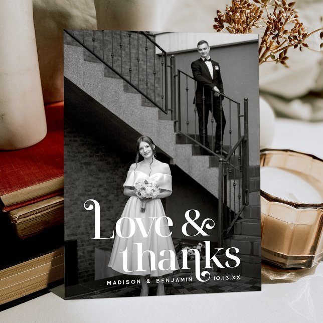 Retro Vintage Wedding Dankeschön Karte (Von Creator hochgeladen)