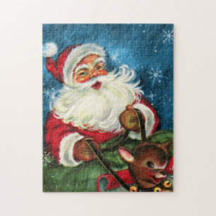 retro-vintage-Weihnachten-Santa-Feiertag