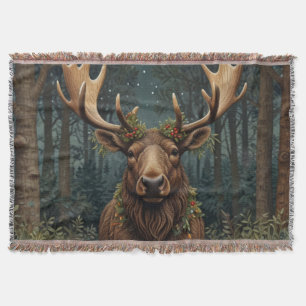 Retro-Vintage-Weihnachts-Elch Decke