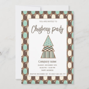 Retro Vintage Weihnachts-Party Einladung