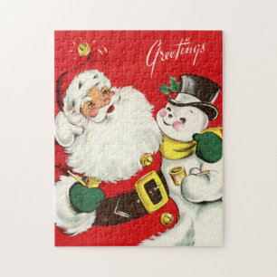 retro vintage Weihnachts-Schneemann-Feiertag