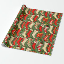 Retro Vintage Weihnachts-Strümpfe