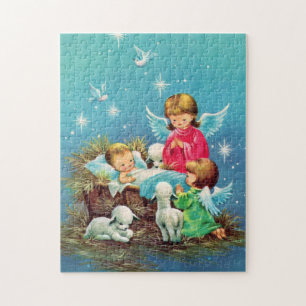 retro vintage Weihnachtsengel Feiertag