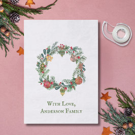 Retro Vintage Weihnachtsfeier & Ornamente Custom Seidenpapier