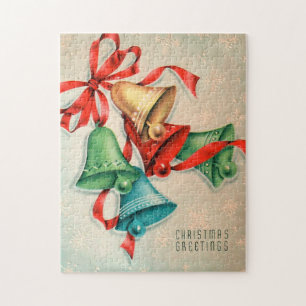 Retro Vintage Weihnachtsglocken Weihnachtsrätsel