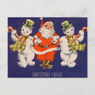 Retro Vintage Weihnachtskarte Feiertagspostkarte