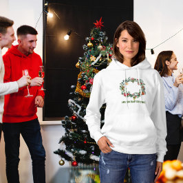 Retro Vintage Weihnachtskreide Familienname Custom Hoodie