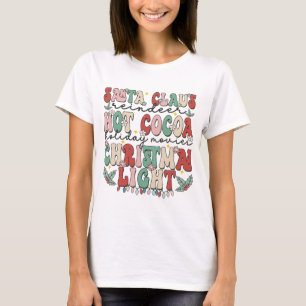 Retro Vintage Weihnachtsmann Rentier Festlich T-Shirt