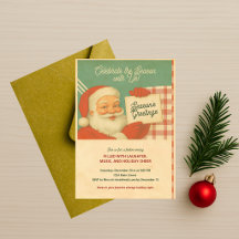 Retro Vintage Weihnachtsmann Weihnachtsfeier & Kar