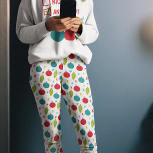 Retro Vintage Weihnachtsschmuck Gemustert Leggings