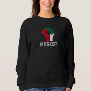 Retro Vintage Widerstehe Palästina-Faustflagge Fre Sweatshirt