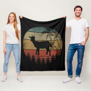 RETRO-VINTAGE-ZIEGE FLEECEDECKE