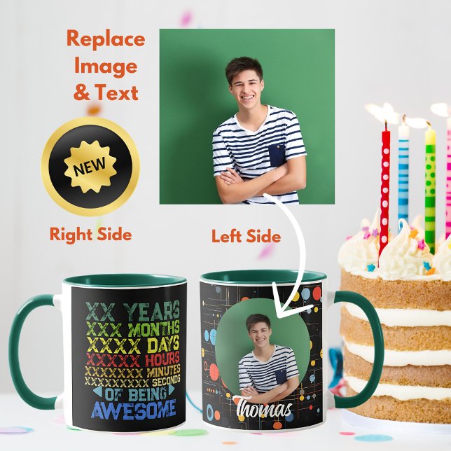 Retro Vintagen Personalisierten Jahre Geburtstag Tasse (Von Creator hochgeladen)