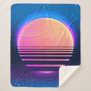 Retro Vintager 80er oder geometrischer Stil der 90 Sherpadecke