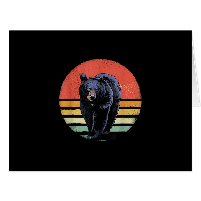 Retro Vintager Bär (Vorderseite (Horizontal))